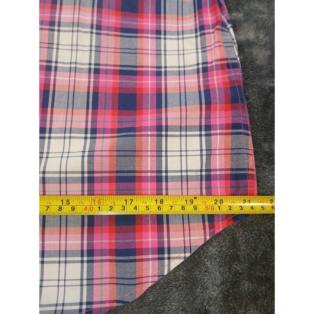 VINEYARD VINES Pink Blue & White Gingham Check Whale Logo Shirt Top Size SMALL - Picture 7 of 9